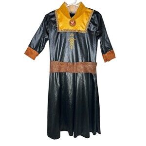 DIsney FROZEN II Anna Dress Costume Toddler Girls Sz 3T-4T Black Gold Halloween